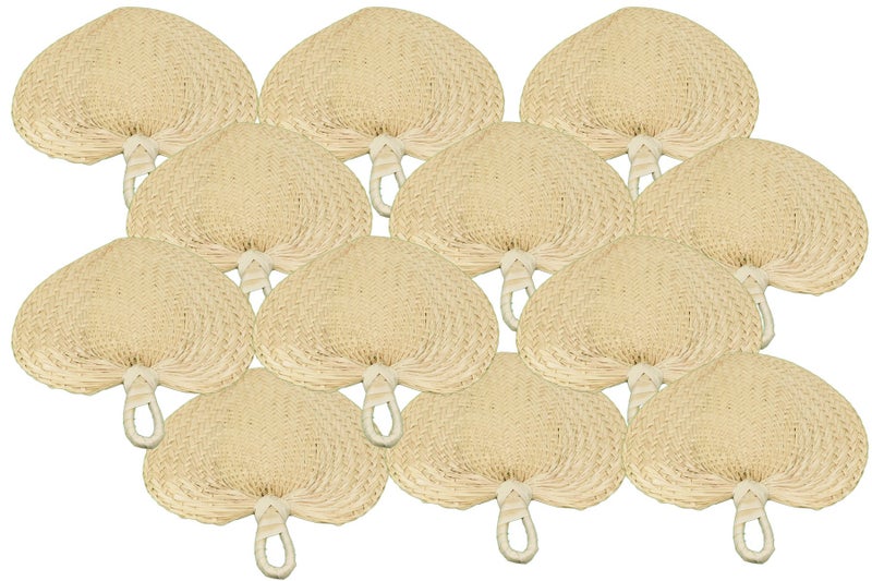 Fun Express 25cm Natural Fans (1 Dozen) - Bulk - Image 1
